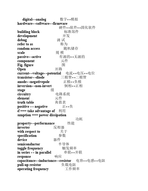 电子信息工程专业英语单词1