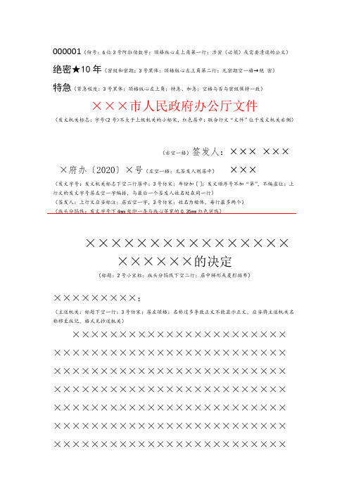 党政机关公文格式(仅供参考)