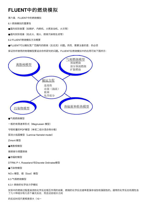 FLUENT中的燃烧模拟