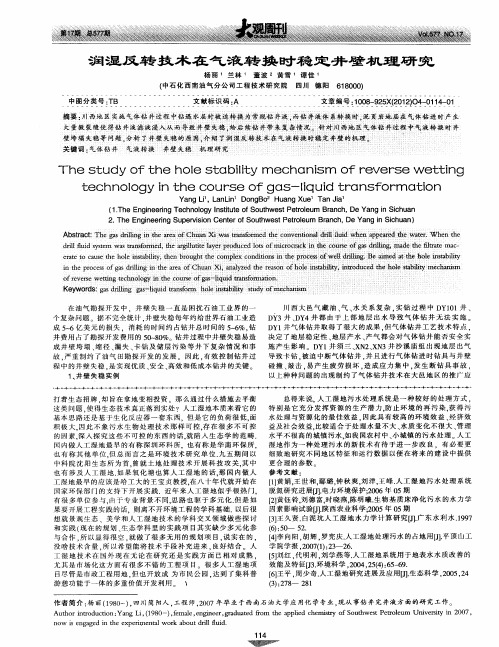 润湿反转技术在气液转换时稳定井壁机理研究