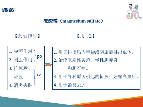 作用于内脏的药物 泻药(护士临床用药指导课件)