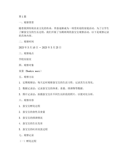 蚕宝宝观察记录材料(2篇)
