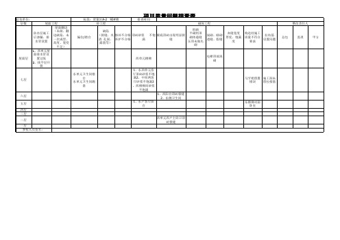 项目质量问题排查表 