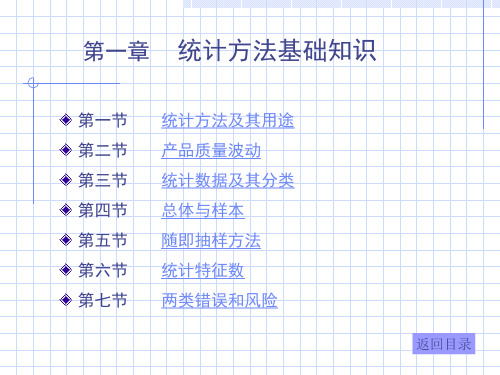 统计方法的用途与种类