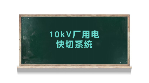 10kV厂用快切系统