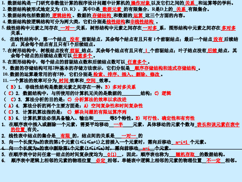 数据结构课件数据结构习题