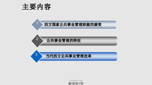 公共事业管理之西方国家的公共事业管理PPT课件