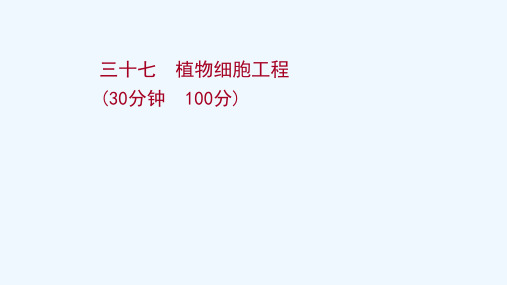 江苏专用2022版高考生物一轮复习课时作业三十七植物细胞工程课件苏教版