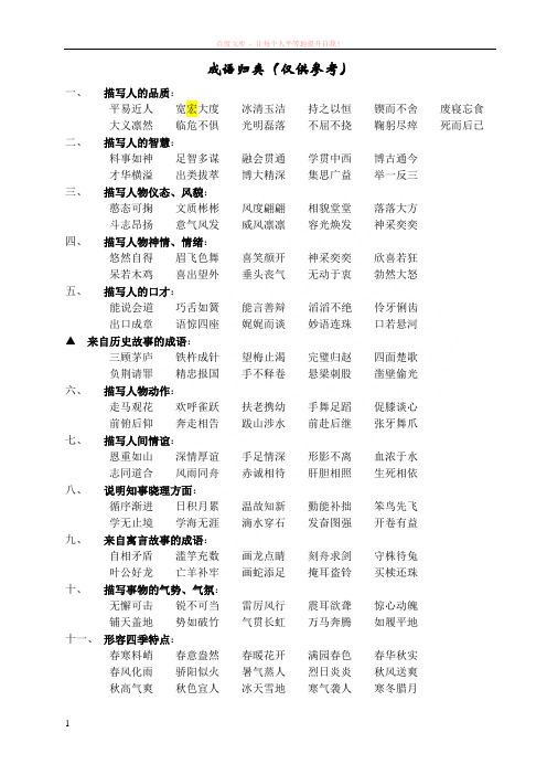 成语归类(仅供参考) (1)