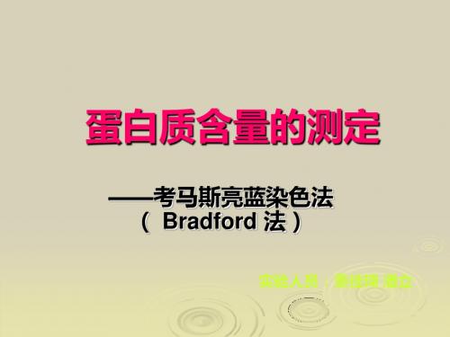 考马斯亮蓝染色法测定蛋白质浓度含(_Bradford_法)