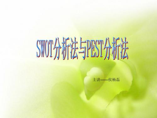 Swot与Pest分析法