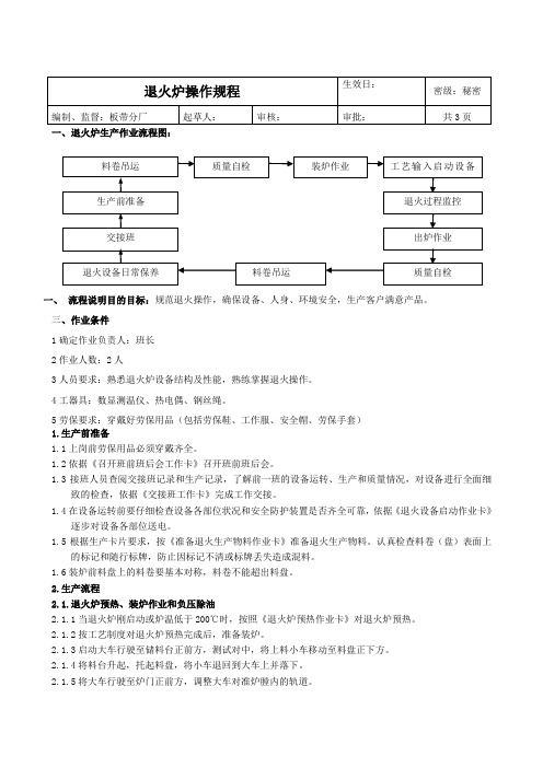 4.退火操作规程