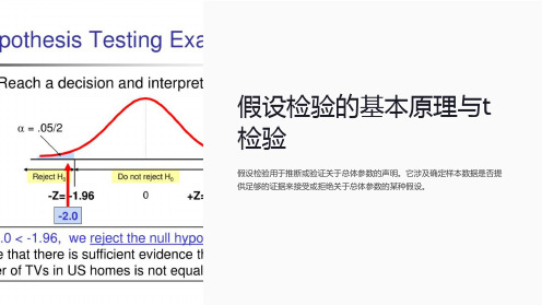 假设检验的基本原理与t检验