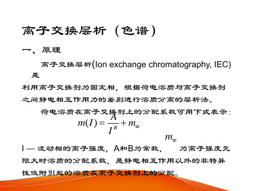 生物分离工程离子交换层析(色谱)课件PPT