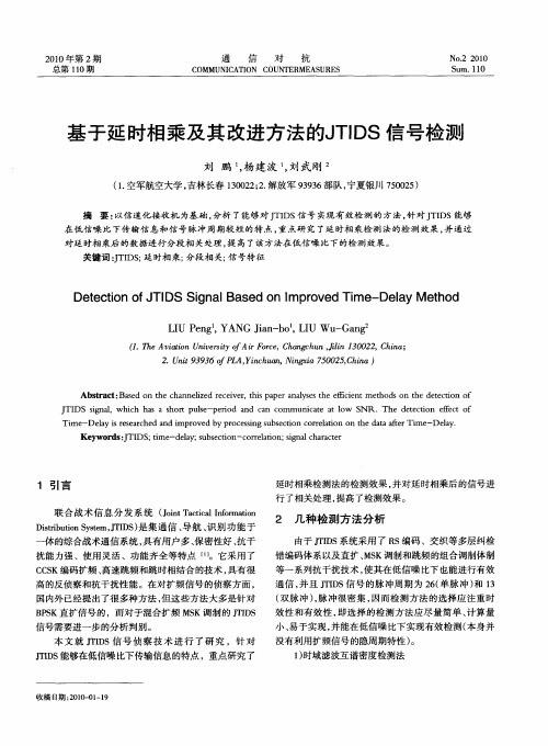 基于延时相乘及其改进方法的JTIDS信号检测