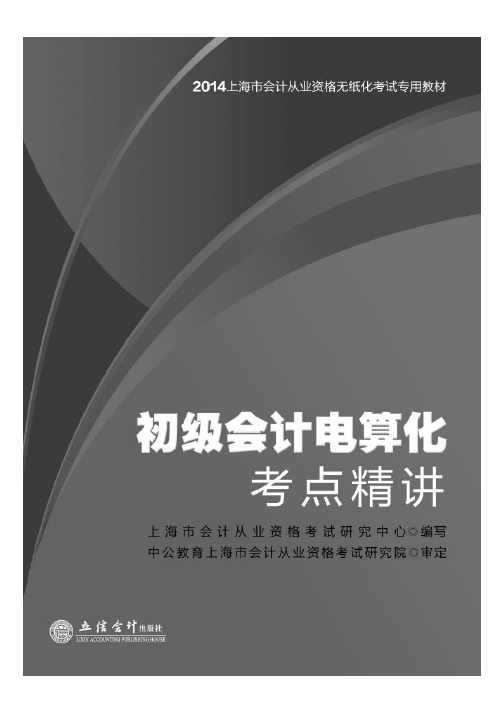 上海会计从业资格考试书 初级会计电算化考点精讲