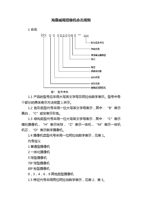 海康威视摄像机命名规则