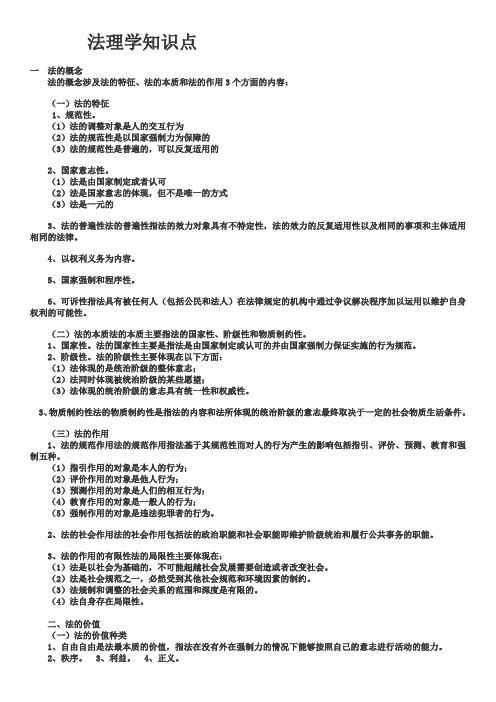 法理学知识点