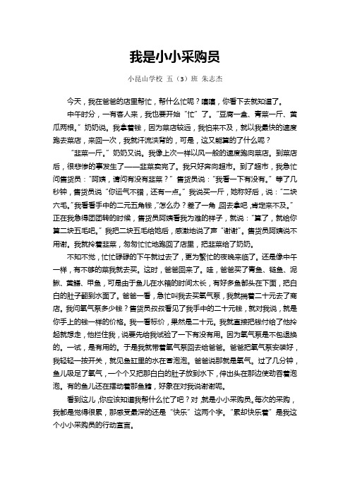 我是小小采购员