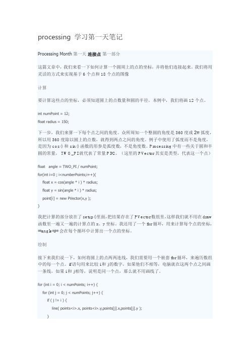 详细的processing学习笔记讲解