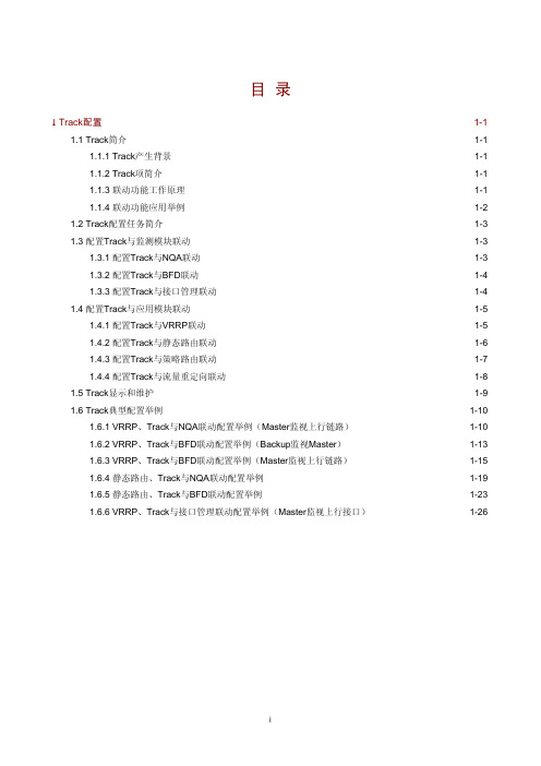 H3C track配置手册