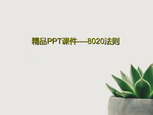 精品PPT课件----8020法则PPT共43页