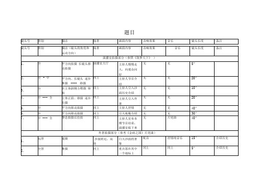 分镜头脚本