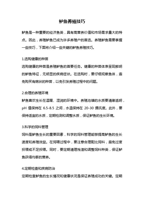 鲈鱼养殖技巧