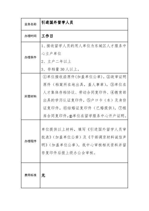 留学生归国流程概览