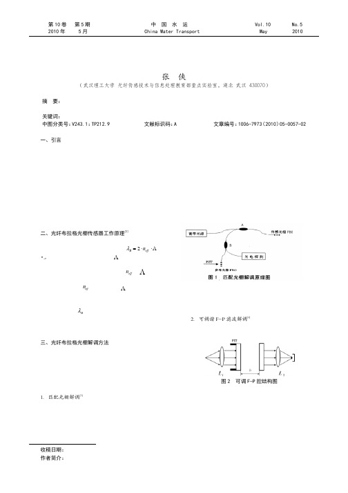 光纤光栅传感解调方法概述