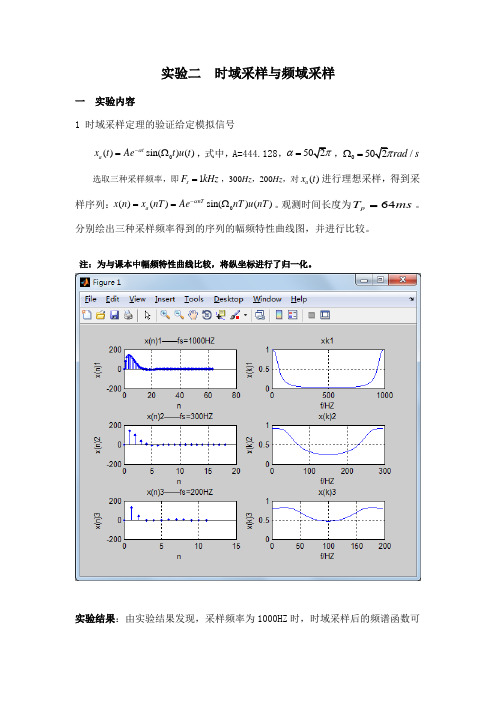 实验三 时域采样与频域采样