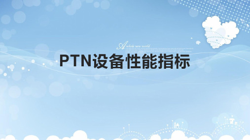 PTN设备性能指标