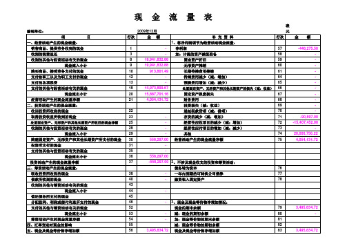 输入资产负债表和利润表自动生成现金流量