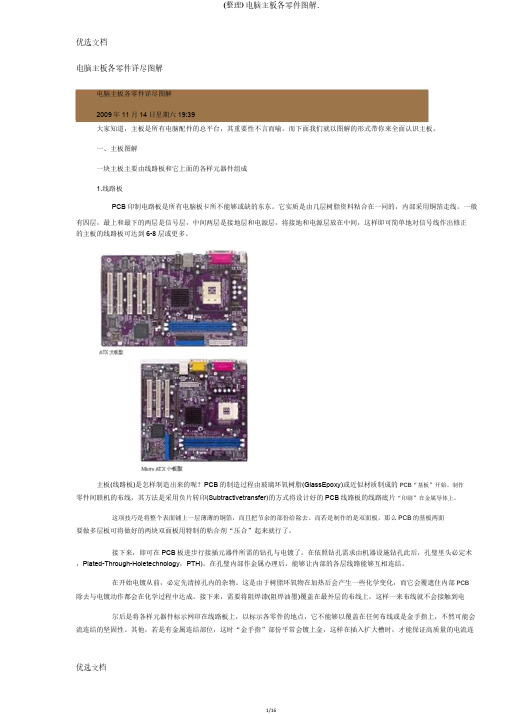 电脑主板各部件图解