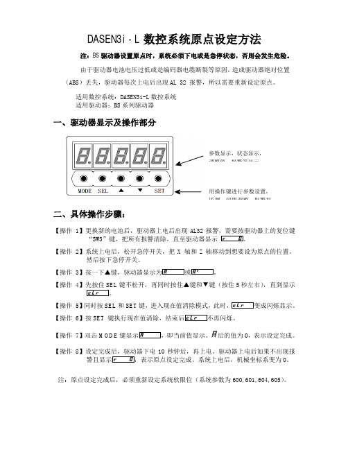 DAEN3i-L系统原点设定方法