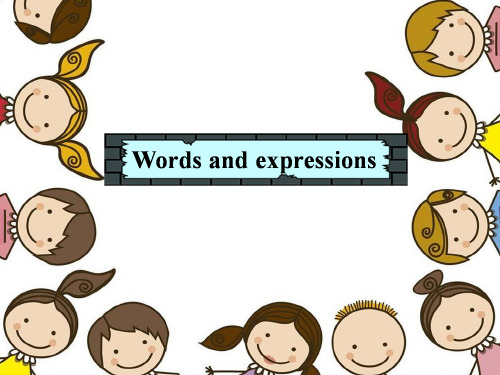 Words and expressions