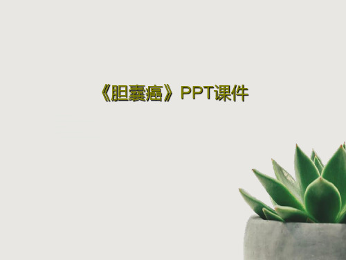 《胆囊癌》PPT课件共22页