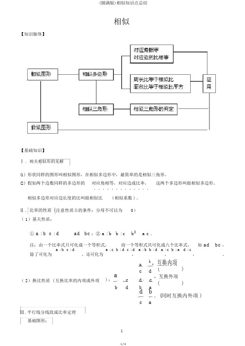 (完整版)相似知识点总结