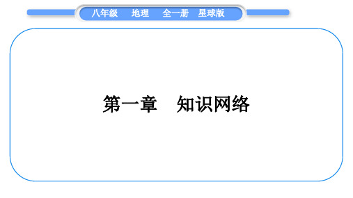 商务星球版八年级地理上第一章中国的疆域与人口第一章知识网络习题课件