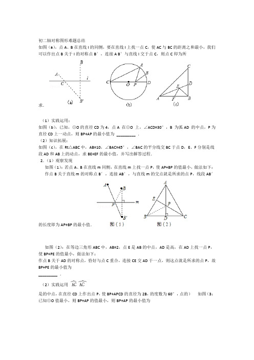 初二轴对称图形难题总结word文档良心出品