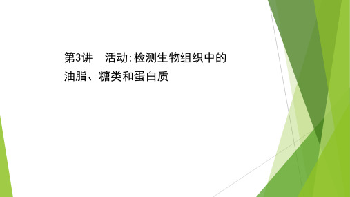 新高考浙科版检测生物组织中的油脂糖类和蛋白质(41张)课件浙江专用