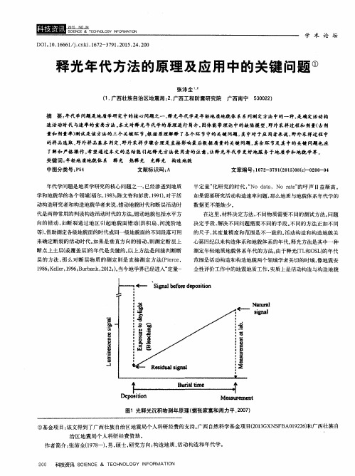 释光年代方法的原理及应用中的关键问题