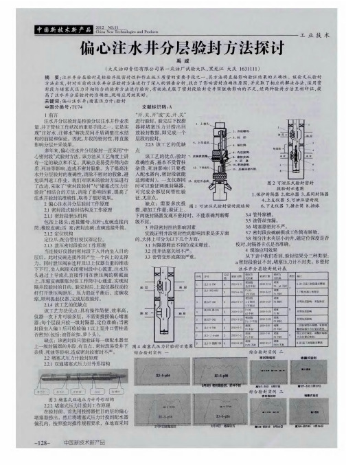 偏心注水井分层验封方法探讨