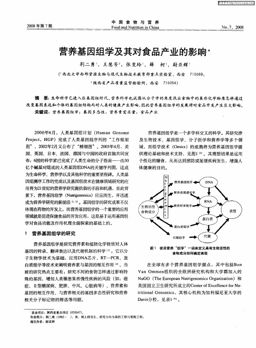 营养基因组学及其对食品产业的影响