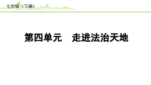 2023中考道德与法治一轮复习课本考点梳理七年级(下)第四单元  走进法治天地