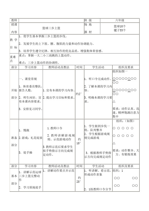 篮球三步上篮 