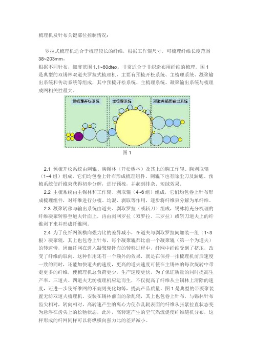 梳理机及针布关键部位控制情况