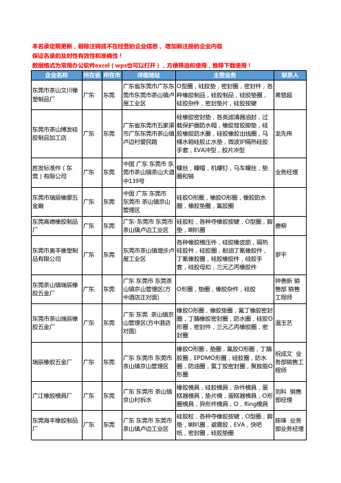 2020新版广东省东莞垫圈工商企业公司名录名单黄页大全428家