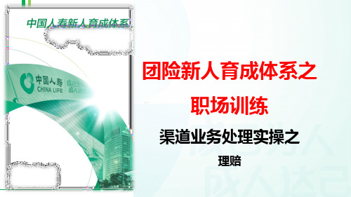 国寿团险渠道业务处理实操之理赔44页