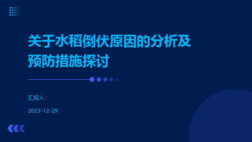 关于水稻倒伏原因的分析及预防措施探讨